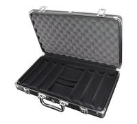 RCGOFOLLOW Estuche para fichas de Aluminio, Compacto, con Estuche de Transporte, Ideal para Guardar fichas números, Organizador portátil para Juegos y Herramientas Capacidad.