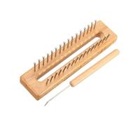 RCGOFOLLOW Herramienta de tejido rectangular de hilo de tejer, multiusos, para hacer gorros, calcetines, bufandas, chales y suéteres, hecha a mano, con aguja de crochet para