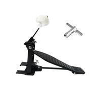 RCGOFOLLOW Instrumento de percusión Pedal de bombo Regalos para bateristas Fabricado con aleación aluminio resistente Músicos apasionados Pedal bombo portátil un pie cadena, Negro, 26x15x10cm