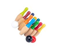 RCGOFOLLOW Juego de Bolos para niños La Bola de alfileres para Madera fortalece la coordinación Ojo-Mano con Juego Pelota Bolos para niños pequeños Diversión en Interiores y Exteriores