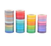 RCGOFOLLOW Juego de cintas washi decorativas con vibrantes diseños de arcoíris para manualidades, álbumes de recortes y diarios. Cinta de enmascarar decorativa para manualidades,