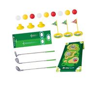 RCGOFOLLOW Juego de golf para niños pequeños Club de golf para niños con pelotas que desarrollan habilidades coordinación mano-ojo, hoyos práctica y tapete para colocar y para adaptarse al crecimiento