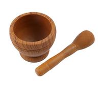 RCGOFOLLOW Juego de mortero y maja multifuncionales fáciles de limpiar, juego mortero y maja Para madera duradero, mezclador ajo, molinillo especias ergonómico, tazón para moler ajo, tamaño compacto