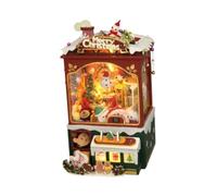 RCGOFOLLOW Juego de sujetalibros de para Madera con temática navideña, sujetalibros 3D DIY, Rompecabezas Artesanal, máquina Garras, Divertido para Adultos, Juego DIY, Soporte Libros para Madera