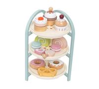 RCGOFOLLOW Juego Interactivo de Pastel de Postre para Madera, Juguete, imaginación Creativa y Desarrollo Habilidades sociales, Juego Activo, simulación, Fiesta té para niños para niñas