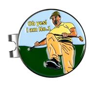 RCGOFOLLOW Marcadores de Putt de aleación Zinc con Clip para Gorra Golf, decoración Visera, adorables Dibujos Animados y Bolsillos. Marcador Pelota Golf con Clip para Gorra, Estilo B