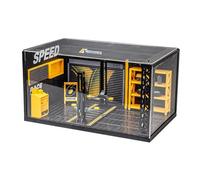 RCGOFOLLOW Modelo de Garaje de Coche Diorama a Escala 1/24, Juguetes Bricolaje. Modelo Garaje estacionamiento Interior Que Ofrece oportunidades exhibición únicas. Coche Diorama