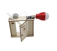 RCGOFOLLOW Modelo de generador de Electricidad Manual para Madera, Apertura Puerta Atractiva, generación energía, Juguete Educativo para niños Que fomenta el Aprendizaje práctico, Apertura Puerta en
