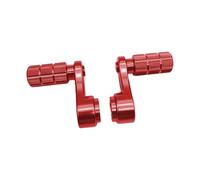 RCGOFOLLOW Pedales de bicicleta y scooter, modificación de pata de manivela, reposapiés, estriberas, pedales, atención al detalle, aleación de aluminio CNC, antideslizantes, Rojo, 6.3 cm