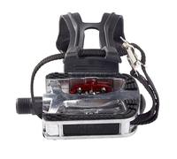 RCGOFOLLOW Pedales para Bicicleta estática de Interior con calapiés, Clips, rodamientos sellados, Superficie Antideslizante, fácil instalación, Resistentes y duraderos. Incluyen Correas de Repuesto.