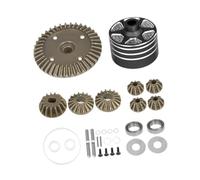 RCGOFOLLOW Piñones de engranaje diferencial de metal precisión con engranaje transmisión, accesorios diferenciales RC para modelos a escala 110, accesorios para modelos RC, piezas, diferencial, negro