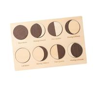 RCGOFOLLOW Rompecabezas de Las Fases Lunares, Juguete Educativo de Bloques para Madera para el Desarrollo cognitivo la Primera Infancia y sesiones Juego interactivas, Rompecabezas Bloques para