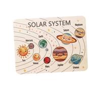 RCGOFOLLOW Rompecabezas de para Madera del para Sistema Solar, Rompecabezas de Planetas, coordinación Mano-Ojo, Habilidades para Resolver Problemas, Juego con temática Espacial, iluminación