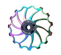 RCGOFOLLOW Rueda guía para Bicicleta Ride Lightweight de aleación de Aluminio, 15T, para Bicicletas montaña, Resistente al óxido y a la corrosión, con rodamientos sellados, Vistoso, Diámetro 58 mm