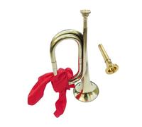 RCGOFOLLOW Trompeta corneta Instrumento de viento metal Mini trompeta en Do bemol profesional Músicos jóvenes Aspirantes a músicos de banda Corneta viento metal en Do bemol Boy Scout profesional