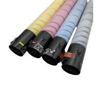 RCGtnnesa Cartucho de Tóner TN324 TN512 Negro 400g Cian Magenta Amarillo 300g Compatible with C308 C368 C258 C454 C454e C554 C554e(M 300g)