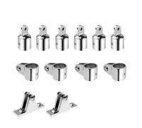 RCGtnnesa Juego de Accesorios de Acero Inoxidable Marino 316 para Bimini Bisagra de Cubierta Mordaza Deslizante Ojo Extremo Compatible con Alastin 12 Piezas(19mm 12pcs)