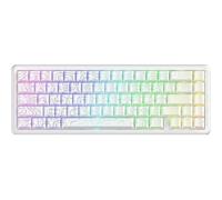 RCGtnnesa Teclado de Disparo rápido X65 HE, mecánico de Gaming con Cable, 0,01mm, precisión RT, 8Khz, 60%, Interruptor con Cable, Compatible con PC (Color: White Contour Line)