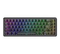 RCGtnnesa Teclado de Disparo rápido X65 HE, mecánico de Gaming con Cable, 0,01mm, precisión RT, 8Khz, 60%, Interruptor con Cable, Compatible con PC (Color: Black Contour Lines)