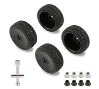 Rchobbytop Juego de 4 ruedas hexagonales y neumáticos de 12 mm con contratuercas y llave para RC 1/10 On Road Racing Touring Car