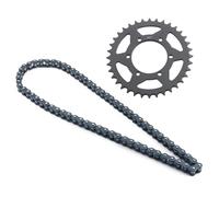 RCHUBAM - Juego de piñón de cadena de buje de alta velocidad 36T y cadena de acero al manganeso de 70 rodillos para Losi 1/4 Promoto-MX Motocicleta Dirt Bike piezas de actualización