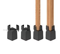 RCHYFEED Elevadores de Cama Ajustable para Muebles de 7,5cm con Abrazadera de Tornillo, 4 Unidades 3'' Elevador Cama para Patas de Mesa Sofá Armarios Cuadradas y Redondas