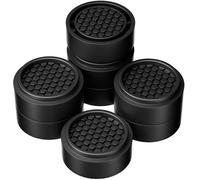 RCHYFEED Paquete de 8 elevadores de muebles ajustables de 1 pulgada redondos, elevadores de cama de goma antideslizante resistentes, elevador apilable para lavadora que crea un elevador adicional de