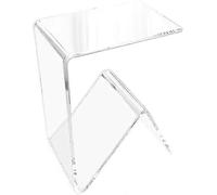 RCJCQSR C - Mesa auxiliar de acrílico, mesa auxiliar de acrílico transparente, mesa auxiliar moderna con soporte para revistas, mesas auxiliares multiusos, para sala de estar, dormitorio, patio y