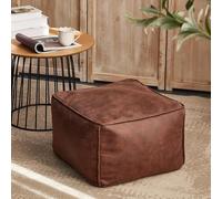 RCJCQSR Lujoso y cómodo reposapiés otomano, taburete rectangular de gamuza de cuero, taburete decorativo para sala de estar, dormitorio, puf, cojín de suelo, taburete de sofá (tamaño: 45 x 45 x 30 cm