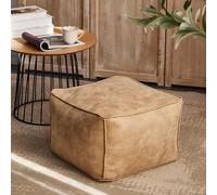 RCJCQSR Lujoso y cómodo reposapiés otomano, taburete rectangular de gamuza de cuero, taburete decorativo para sala de estar, dormitorio, puf, cojín de suelo, taburete de sofá (tamaño: 45 x 45 x 30 cm