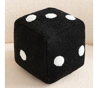 RCJCQSR Puf cuadrado de lana de cordero sintético, otomano, reposapiés de dibujos animados, taburete mullido y suave con cremallera invisible para sala de estar o dormitorio (tamaño: 30 cm, color