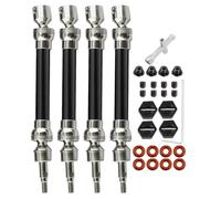 RCMYou Eje de transmisión CVD Ejes para 1/10 Arrma Big Rock V3 3S BLX 4x4 4WD, 4 piezas de actualizaciones RC, ejes de transmisión delanteros traseros para New Big Rock V3, modelo de coche RC #ARA4312V3, negro (más potencia)