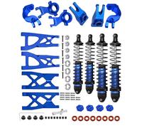 RCMYou Pieza de actualización para 1/10 Arrma Vorteks/Granite/Senton 4x4 3S Blx Mega 550, amortiguadores RC de aleación, brazo de suspensión delantero trasero, bloques de dirección, bloques de rueda