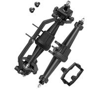 RCMYou Portal Axles Eje delantero trasero con soporte servo de dirección para 1/18 TRX4M, ejes completos eje delantero trasero, negro