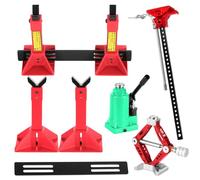 RCMYou RC Upgrades - Gato de elevación de metal para decoración de metal para 1/8 1/10 SCX10 TRX4 Gen7 Gen8 RC 4WD D90 Tamiya CC01 D110 TF2 HPI HSP, gato hidráulico salta, rojo