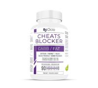 RcOcio Bloqueador de Carbohidratos y Grasas sin Cafeína | Suplemento Dietético Natural con Chitosán, Fabenol® e Inulina | Ayuda al Control de Peso y Apetito | Para Hombre y Mujer | 90 Cápsulas