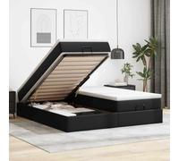 RCODSSK Cama otomana con mecanismo de elevación hidráulica y gran espacio de almacenamiento, cama de piel sintética con colchón de muelles ensacados y cómodo cojín para un sueño reparador