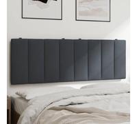 RCODSSK Cojín de cabecero de terciopelo gris oscuro de 120 cm con cremallera para un fácil montaje, almohadillas para cabecero con correas para montaje en pared, también adecuado para cabeceros curvos
