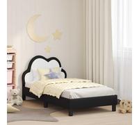 RCODSSK Cuna moderna de perfil bajo, estructura de cama con cabecero y bolsillos de almacenamiento, marco de cama con somier de láminas de madera, estructura de cama minimalista