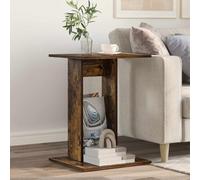 RCODSSK Mesa auxiliar rectangular de roble ahumado, 45 x 40 x 62,5 cm, de material de madera, moderna mesa auxiliar para salón, ideal junto a sofá o sillones