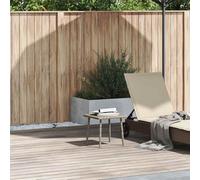 RCODSSK Mesa de centro rectangular para jardín, 40 x 40 x 37 cm, de poliratán, mesa de centro rectangular para exteriores con marco de acero, mesa de jardín estable