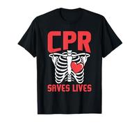 RCP Salva Vidas diseño de corazón de Caja torácica Camiseta