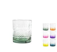 Paquete De 6 Vasos De Vidrio Brillante, Colores Asortidos, 34Cl