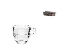 RCR Juego De 6 Tazas Moka De Vidrio CL 12 Transparente