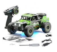 RCXTechPro Camión sobre orugas todoterreno a control remoto a escala 1/20, vehículo 4WD totalmente proporcional SG202-PRO con electrónica impermeable, iluminación LED y sistema de accionamiento de
