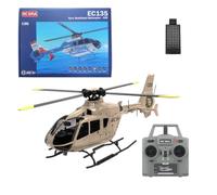 RCXTechPro RC ERA C123 RC Helicóptero para adultos, escala 1:36 EC135 2.4G 6CH avión de control remoto giroscópico de un solo rotor con retención de altitud y despegue/aterrizaje con una sola tecla
