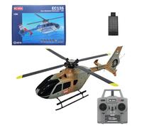 RCXTechPro RC ERA C123 RC Helicóptero para adultos, escala 1:36 EC135 2.4G 6CH avión de control remoto giroscópico de un solo rotor con retención de altitud y despegue/aterrizaje con una sola tecla