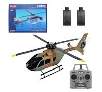 RCXTechPro RC ERA C123 RC Helicóptero para adultos, escala 1:36 EC135 2.4G 6CH avión de control remoto giroscópico de un solo rotor con retención de altitud y despegue/aterrizaje con una sola tecla