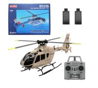 RCXTechPro RC ERA C123 RC Helicóptero para adultos, escala 1:36 EC135 2.4G 6CH avión de control remoto giroscópico de un solo rotor con retención de altitud y despegue/aterrizaje con una sola tecla