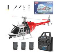 RCXTechPro RC ERA C138 Bell 206 RC Helicóptero para adultos, escala 1:30, 6 canales, giroscopio de 6 ejes, helicóptero de rotor único con posicionamiento de flujo óptico, altitud, mantenimiento de